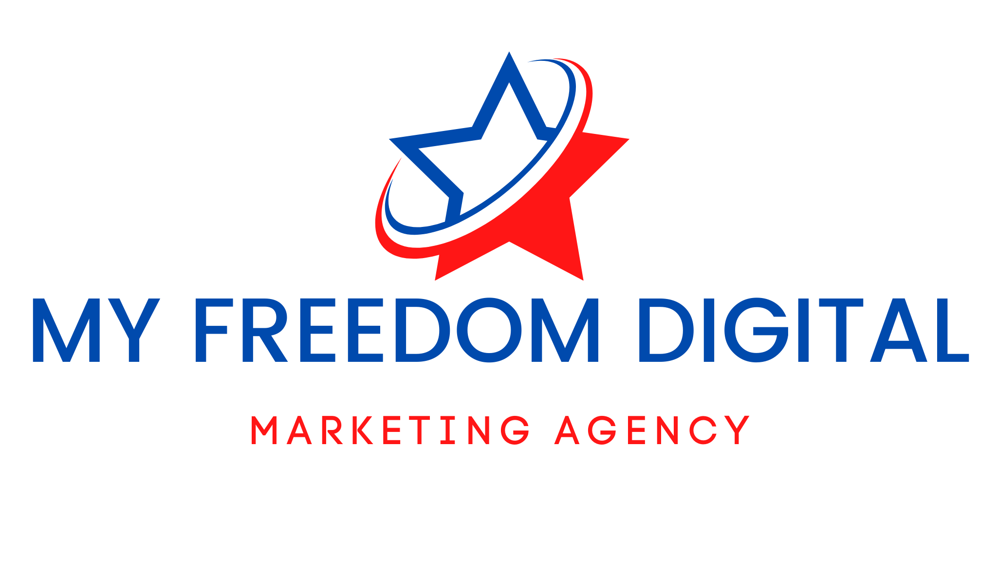 logo for my freedom digital with star